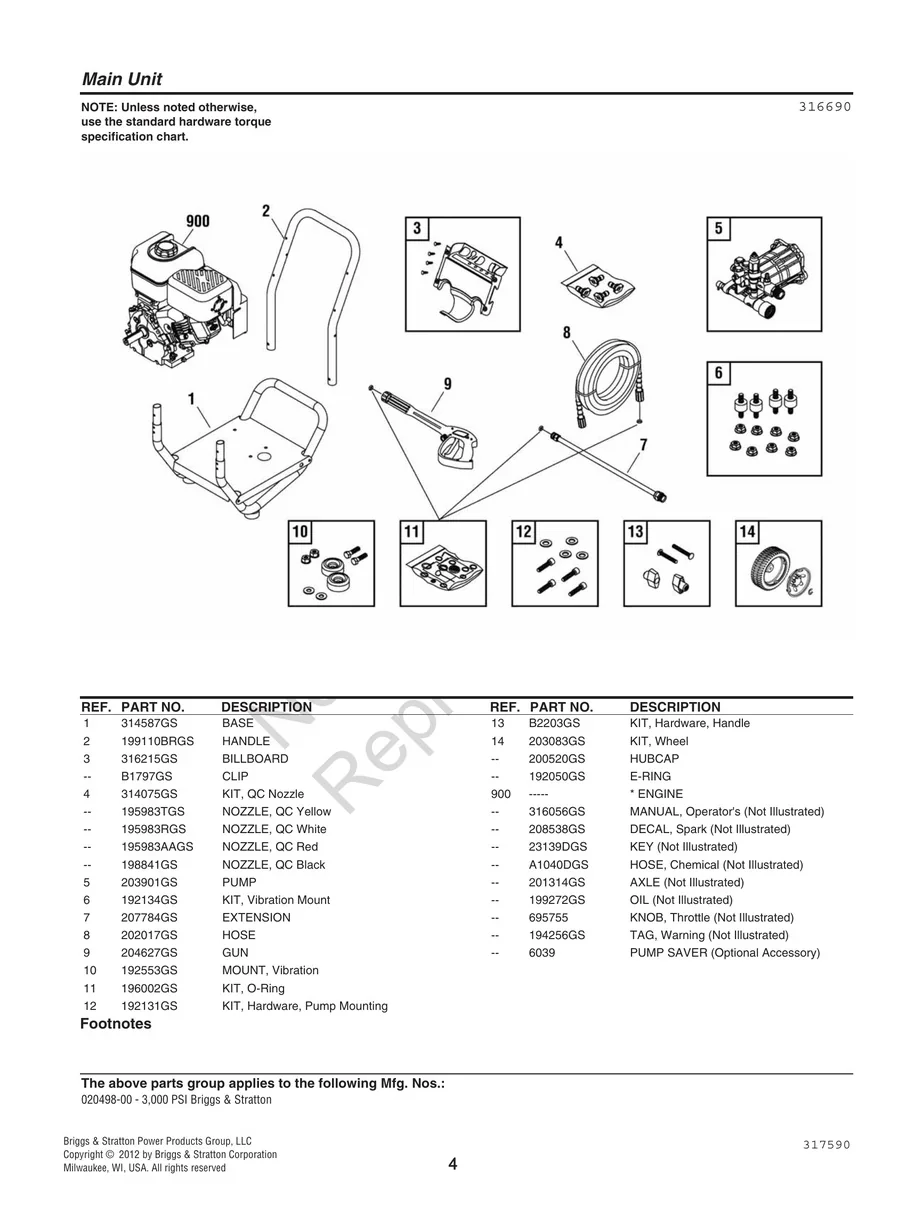 BRIGGS AND STRATTON, 020498-00, IPL.4